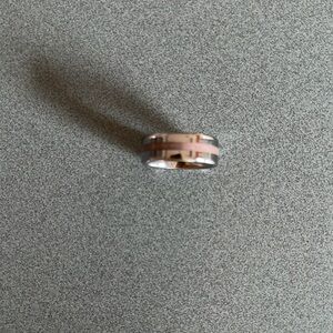 Silver and Rose Gold Band Ring